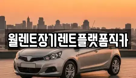 경기 오산시 은계동 렌트카 전문 월렌트장기렌트플랫폼직카