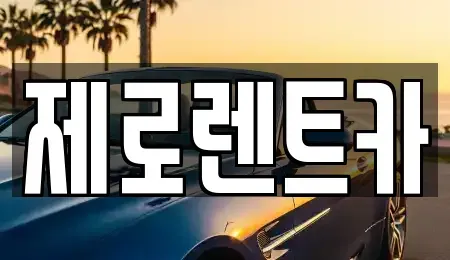 경기 용인시 단기렌트카 전문 제로렌트카
