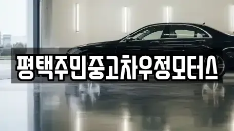 경기 평택시 동삭동 중고차 전문 평택주민중고차우정모터스
