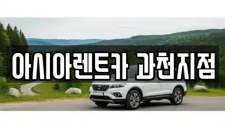 경기도 과천시 과천동 단기렌트카 전문 아시아렌트카 과천지점