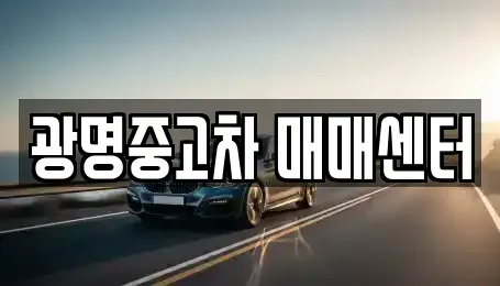 경기도 광명시 중고차 전문 광명중고차 매매센터