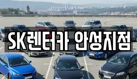 경기도 안성시 대덕면 렌트카 전문 SK렌터카 안성지점