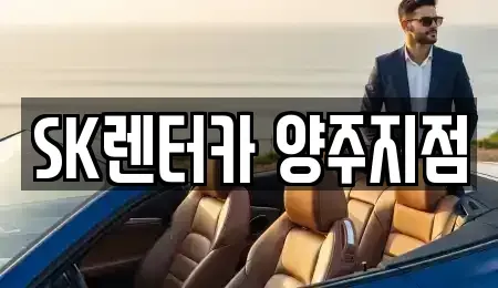 경기도 양주시 만송동 장기렌트카 전문 SK렌터카 양주지점