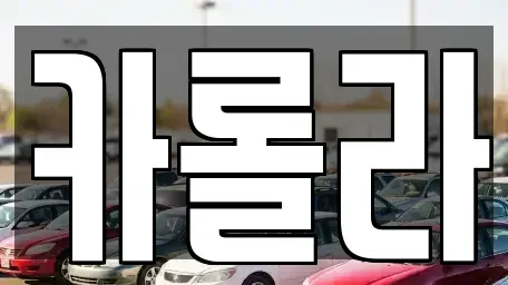 경기도 의왕시 내손동 중고차 전문 카롤라