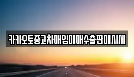 경기도 의왕시 학의동 중고차매입 전문 카카오토중고차매입매매수출판매시세