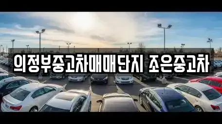 경기도 의정부시 녹양동 중고차매매 전문 의정부중고차매매단지 조은중고차