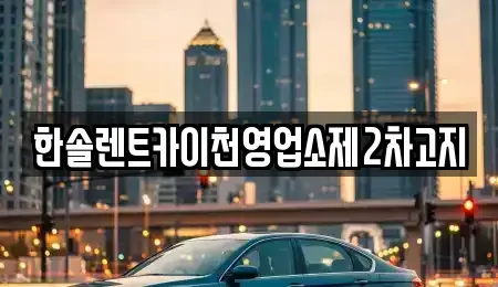 경기도 이천시 율면 렌트카 전문 한솔렌트카이천영업소제2차고지