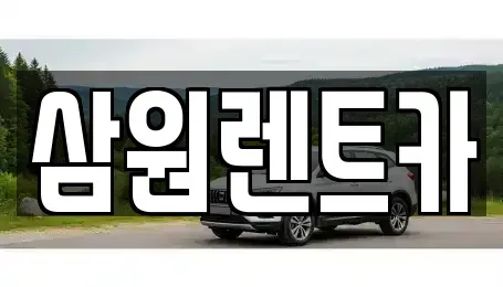 경기도 하남시 상사창동 렌트카 전문 삼원렌트카