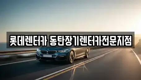 경기도 화성시 오산동 장기렌트카 전문 롯데렌터카 동탄장기렌터카전문지점