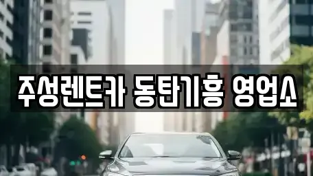 경기도 화성시 청계동 렌트카 전문 주성렌트카 동탄기흥 영업소