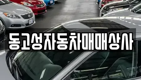 경남 고성군 마암면 중고차 전문 동고성자동차매매상사