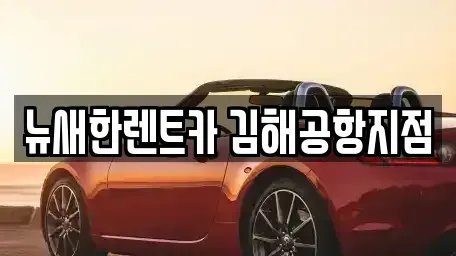 경남 김해시 단기렌트카 전문 뉴새한렌트카 김해공항지점