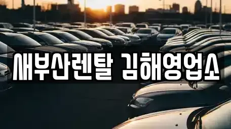 경남 김해시 렌트카 전문 새부산렌탈 김해영업소