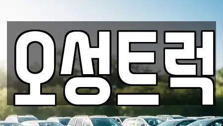 경남 양산시 산막동 중고차매매 전문 오성트럭