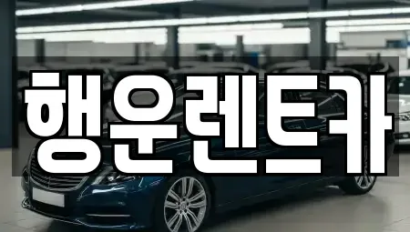 경남 창원시 의창구 차용동 렌트카 전문 행운렌트카