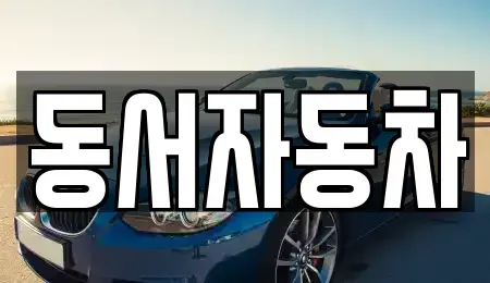 경남 창원시 진해구 경화동 중고차 전문 동서자동차