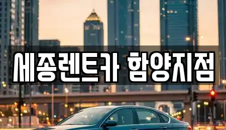 경남 함양군 함양읍 렌트카 전문 세종렌트카 함양지점