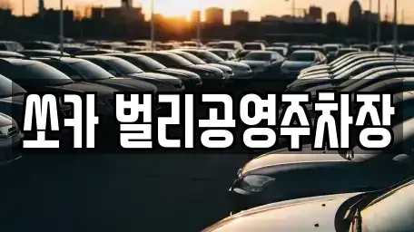 경상남도 사천시 용강동 렌트카 전문 쏘카 벌리공영주차장