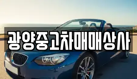 경상남도 사천시 용강동 중고차매매 전문 광양중고차매매상사