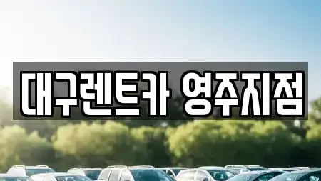 경상북도 영주시 하망동 렌트카 전문 대구렌트카 영주지점