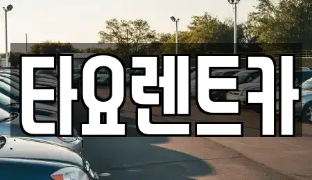 광주 광산구 신가동 렌트카 전문 타요렌트카
