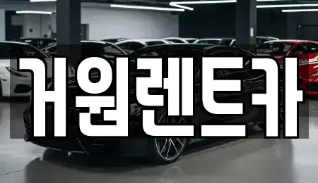 광주 광산구 운남동 렌트카 전문 거원렌트카
