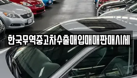 광주 광산구 황룡동 중고차 전문 한국무역중고차수출매입매매판매시세