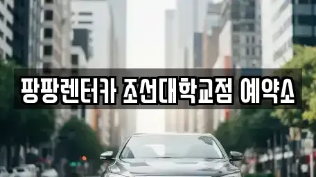 광주 동구 지산동 렌트카 전문 팡팡렌터카 조선대학교점 예약소