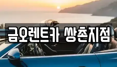 광주 서구 장기렌트카 전문 금오렌트카 쌍촌지점