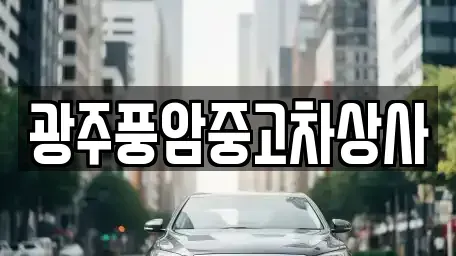 광주광역시 광산구 동림동 중고차매매 전문 광주풍암중고차상사