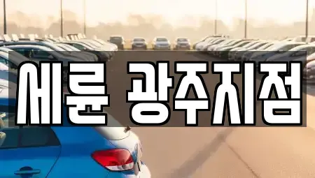 광주광역시 남구 송하동 렌트카 전문 세륜 광주지점