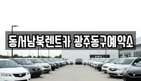 광주광역시 동구 운림동 렌트카 전문 동서남북렌트카 광주동구예약소