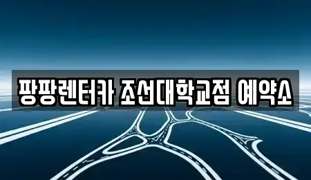 광주광역시 동구 운림동 렌트카 전문 팡팡렌터카 조선대학교점 예약소