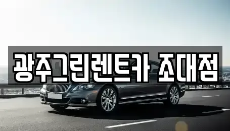 광주광역시 동구 장동 장기렌트카 전문 광주그린렌트카 조대점