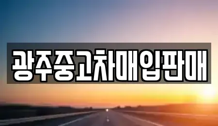 광주광역시 동구 장동 중고차매입 전문 광주중고차매입판매
