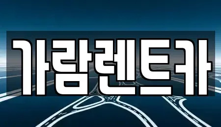 광주광역시 서구 유촌동 렌트카 전문 가람렌트카
