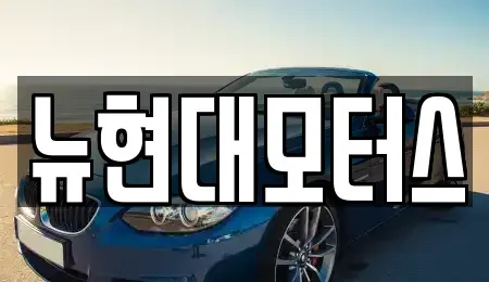 대구 동구 숙천동 중고차 전문 뉴현대모터스