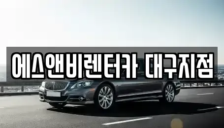 대구 동구 신기동 렌트카 전문 에스앤비렌터카 대구지점