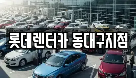 대구광역시 동구 렌트카 전문 롯데렌터카 동대구지점