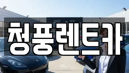 대전 대덕구 용호동 렌트카 전문 청풍렌트카