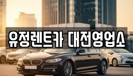 대전 동구 원동 렌트카 전문 유정렌트카 대전영업소