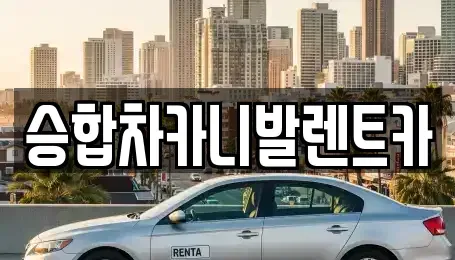 대전 중구 안영동 렌트카 전문 승합차카니발렌트카