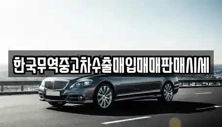 대전 중구 안영동 중고차매입 전문 한국무역중고차수출매입매매판매시세