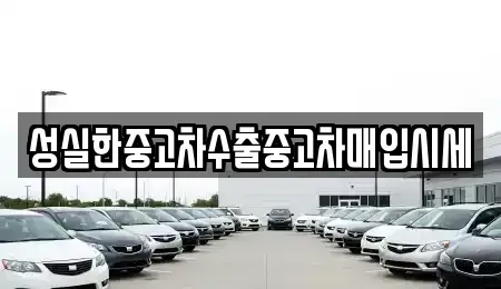 대전광역시 동구 인동 중고차매입 전문 성실한중고차수출중고차매입시세