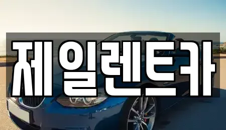 대전광역시 서구 월평동 단기렌트카 전문 제일렌트카