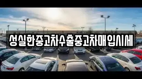 대전광역시 중구 문화동 중고차매입 전문 성실한중고차수출중고차매입시세