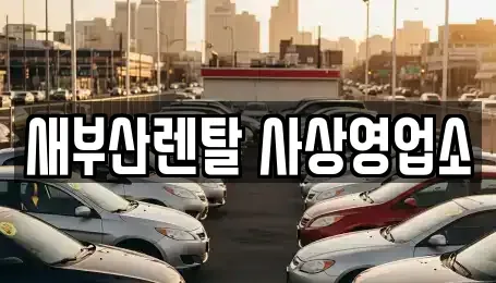 부산 사상구 덕포동 렌트카 전문 새부산렌탈 사상영업소