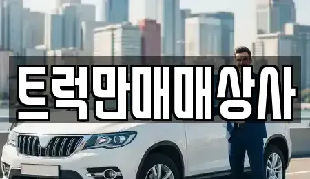부산광역시 강서구 송정동 중고차 전문 트럭만매매상사