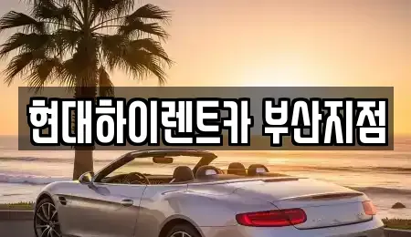부산광역시 사하구 당리동 렌트카 전문 현대하이렌트카 부산지점