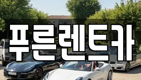 서울 광진구 중곡동 렌트카 전문 푸른렌트카